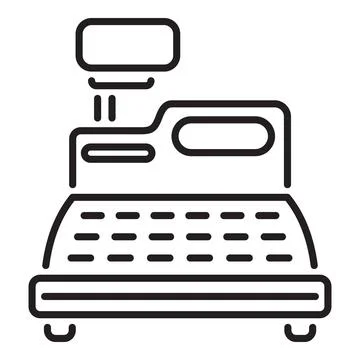 Cash register machine processing payment in retail store Illustrazione stock