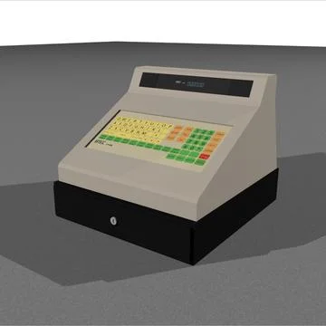 3D Model: Cash Register With Opening Drawer #91428019