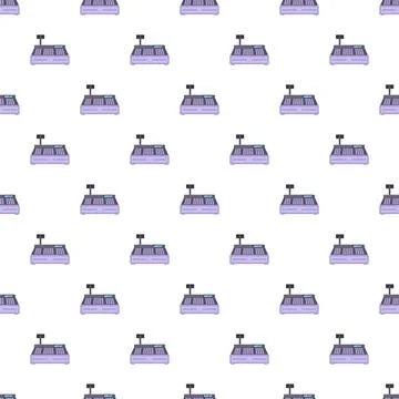 Cash register pattern creating a retail finance background Stock Illustration