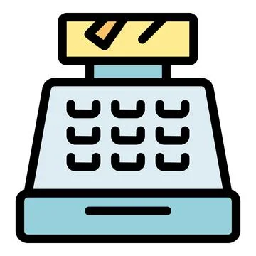 Cash register processing payment with check scanning technology Stockillustratie