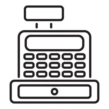 Cash register processing payment with contactless technology Stock Illustration