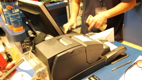 Cash Register Purchase Video stock 1296592