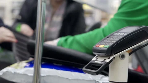 Cash register in the store. Video stock 146229179