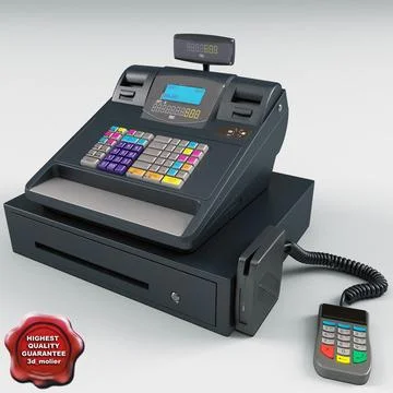 Cash Register V3 3D Model