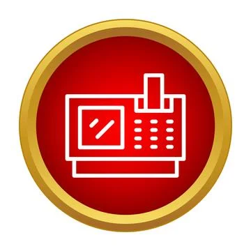 Cash register vector icon showing point of sale terminal Stock Illustration