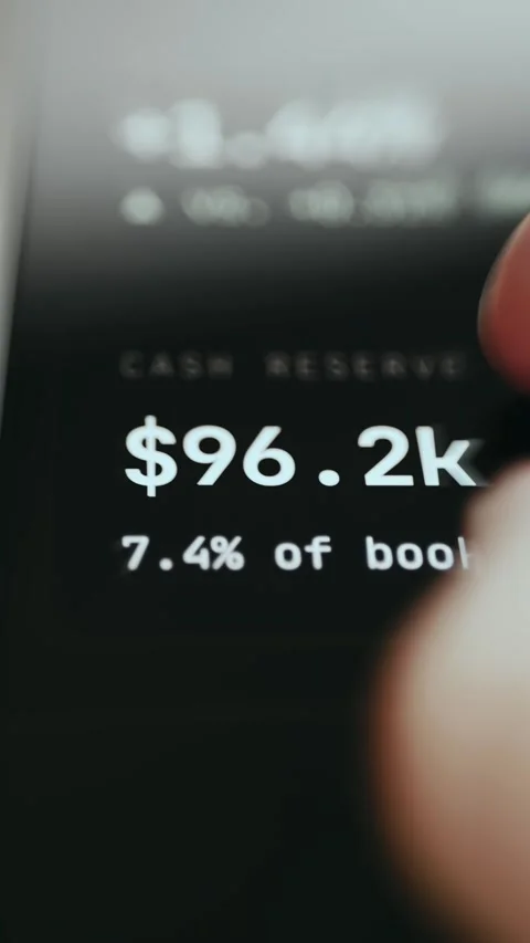 Cash Reserve Value on Wealth Dashboard 스톡 동영상 337046135