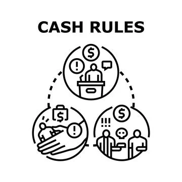 Cash rules vector concept illustration for money power Illustration
