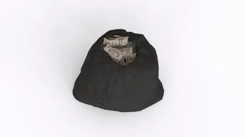 Cash sack with white background Stockillustratie