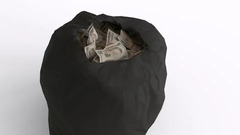 Cash sack with white background 스톡 일러스트