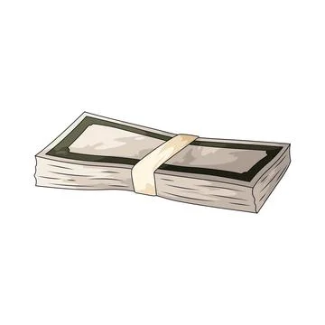 Cash stack illustration Stock Illustration