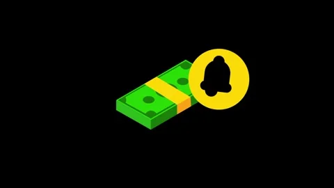Cash Stack Notification Stock Footage 334461776