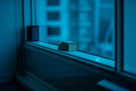 Cash Stack San Francisco Window Stock Photos