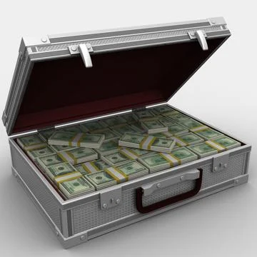 Le Modèle 3d De Moneycase Rend L'affaire De L'argent En Espèces