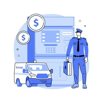 Cash-in-transit abstract concept vector illustration. Stock Illustration