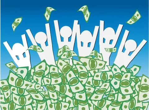 Cash Windfall - Generic Currency Stock Illustration