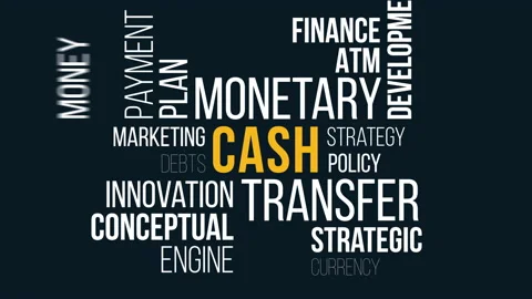 Cash Word cloud animation concept. Stock Footage 224633179