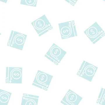 Cashback analysis web site glyph vector seamless pattern Illustrazione stock