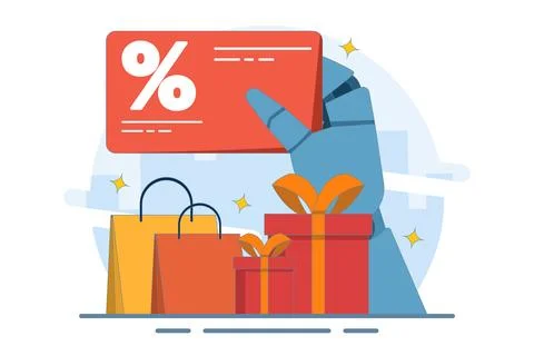 Cashback and customer loyalty program concept and shopping discount vouchers Stock Illustration