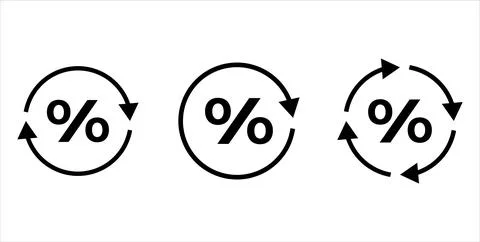 Cashback commission rate icon vector Stock Illustration