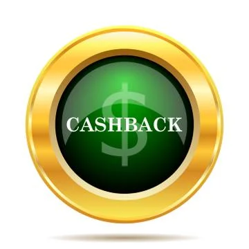 Cashback icon. Internet button on white background.. Illustrazione stock