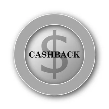 Cashback icon. Internet button on white background.. Illustrazione stock