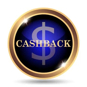 Cashback icon. Internet button on white background.. Illustrazione stock