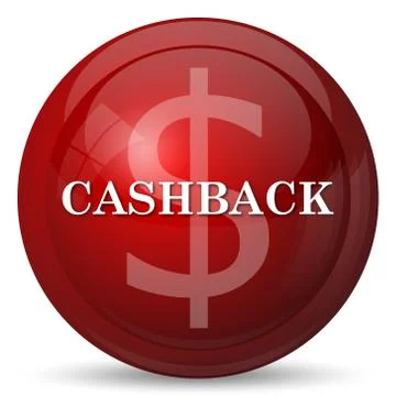 Cashback icon. Internet button on white background.. Illustrazione stock