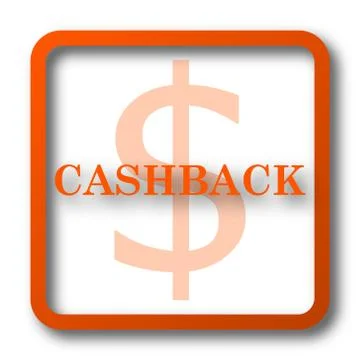 Cashback icon. Internet button on white background.. Illustrazione stock