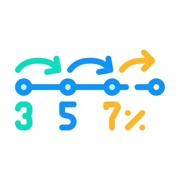 Cashback increase program color icon vector illustration Illustration