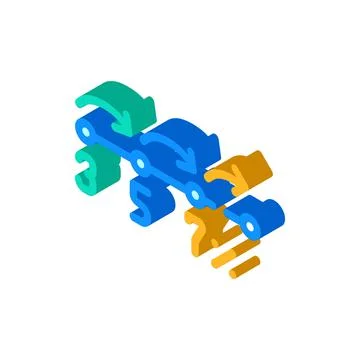 Cashback increase program isometric icon vector illustration Illustrazione stock