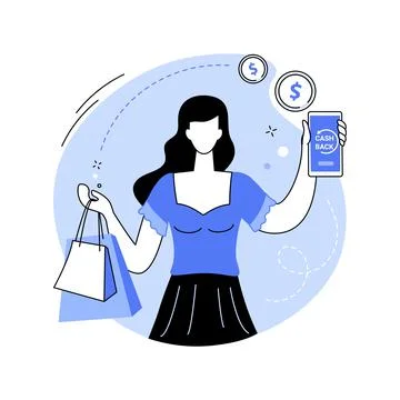 Cashback isolated cartoon vector illustrations. Illustrazione stock
