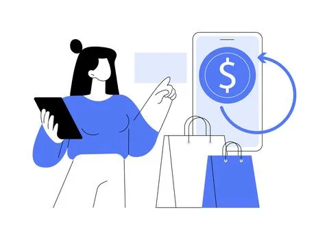 Cashback isolated cartoon vector illustrations. Ilustración de archivo