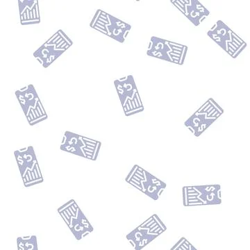 Cashback mobile infographic glyph vector seamless pattern Illustrazione stock