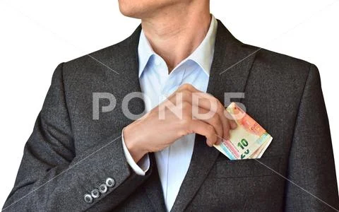 Cashback money bribing corrupt plugging bill euro Stock Photos