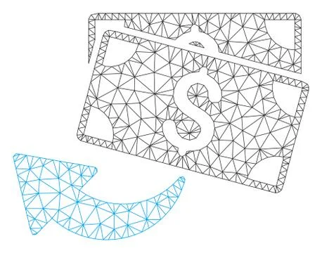 Cashback Polygonal Frame Vector Mesh Illustration Ilustración de archivo