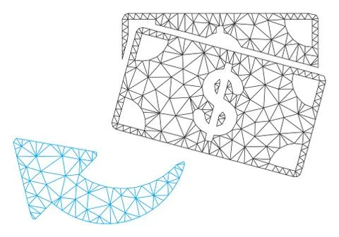 Cashback Polygonal Frame Vector Mesh Illustration Ilustración de archivo