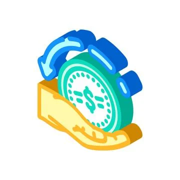 Cashback reward affiliate program isometric icon vector illustration Stock Illustration