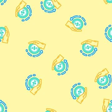 Cashback reward affiliate program vector seamless pattern Stockillustratie