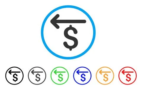 Cashback Rounded Icon Stock Illustration