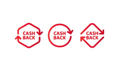 Cashback service icon set. Vector on isolated white background. EPS 10 Stock Illustration
