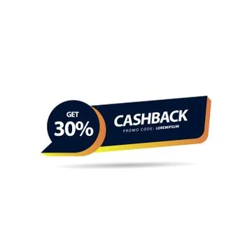 Cashback tags badges template vector isolated on white background Stock Illustration