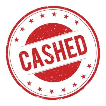 CASHED stamp sign Stock Illustration