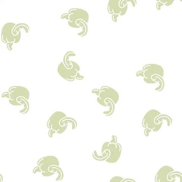 Cashew nut glyph seamless pattern Stock Illustration