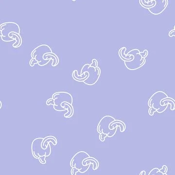 Cashew nut line seamless pattern Stock Illustration