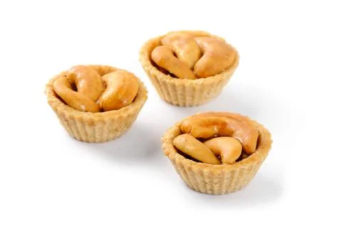 Cashew nut pie Stock Photos