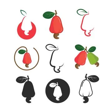 Cashew nut set  vector illustration concept design Stock Illustration