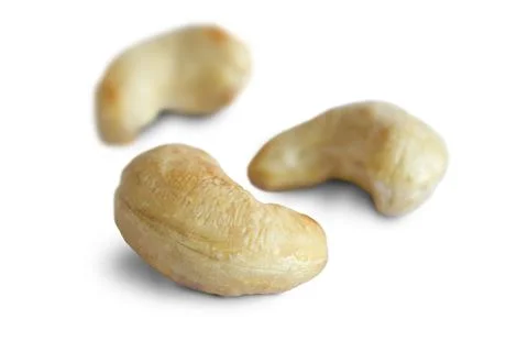 Cashew nuts isolated on white background, clipping path. Stock Photos