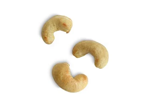 Cashew nuts isolated on white background, clipping path. top view Stock Photos