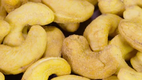 Cashew nuts macro Stock Footage 229427644