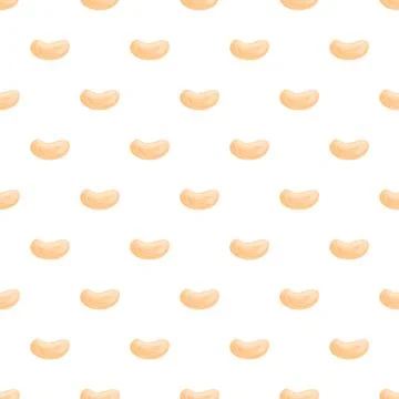 Cashew nuts seamless pattern background Stock Illustration